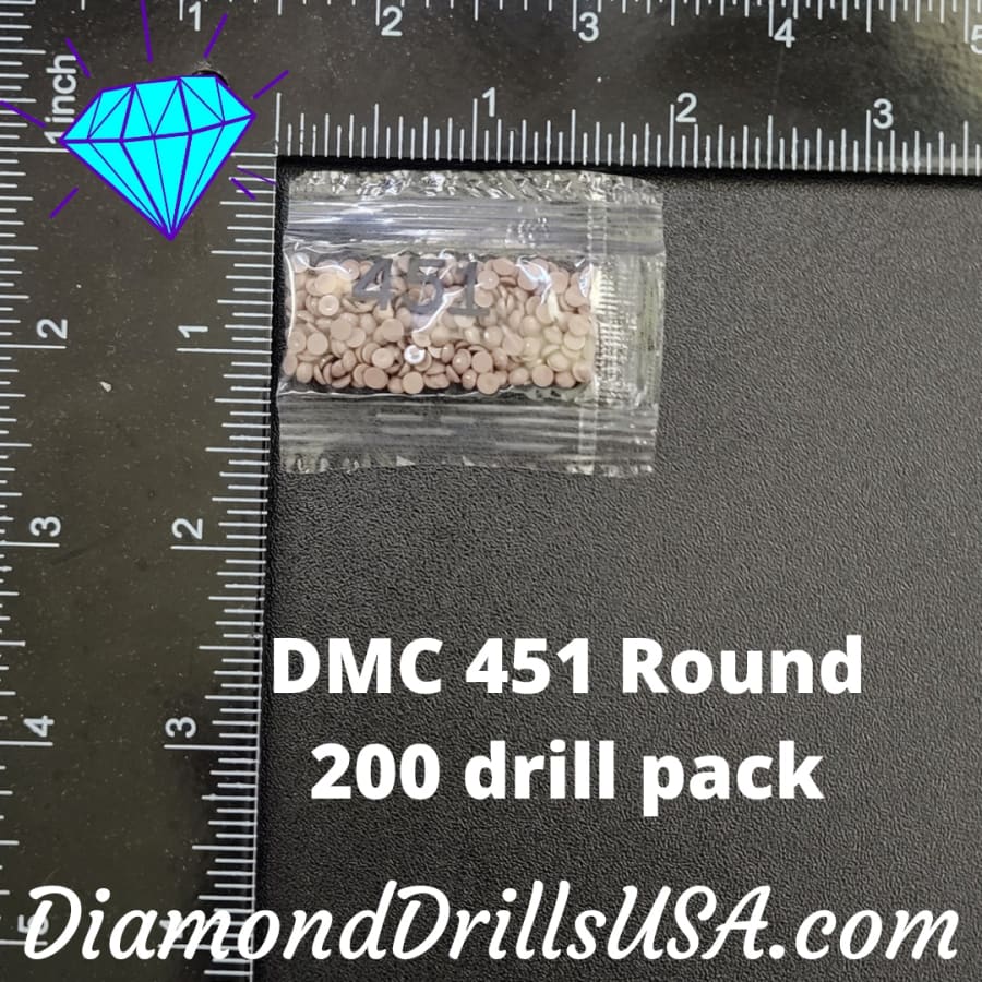 DMC 451 ROUND 5D Diamond Painting Drills Beads DMC 451 Dark