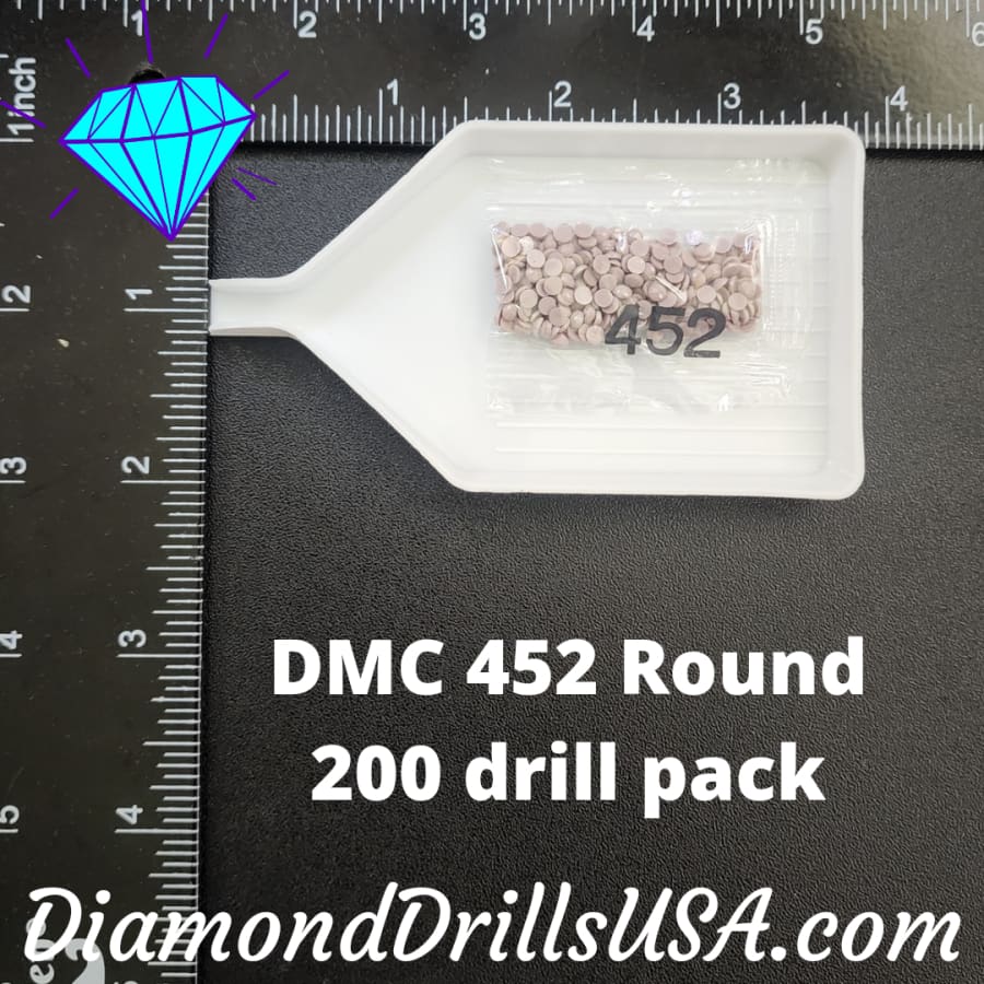 DMC 452 ROUND 5D Diamond Painting Drills Beads DMC 452