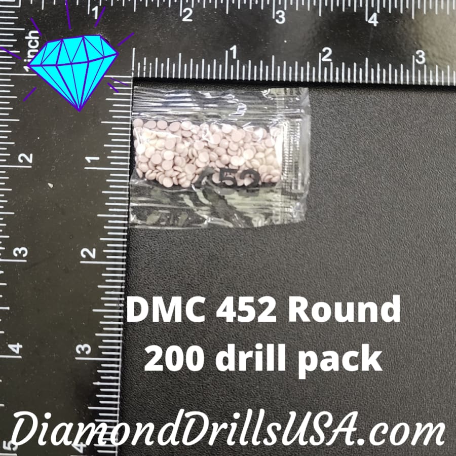 DMC 452 ROUND 5D Diamond Painting Drills Beads DMC 452