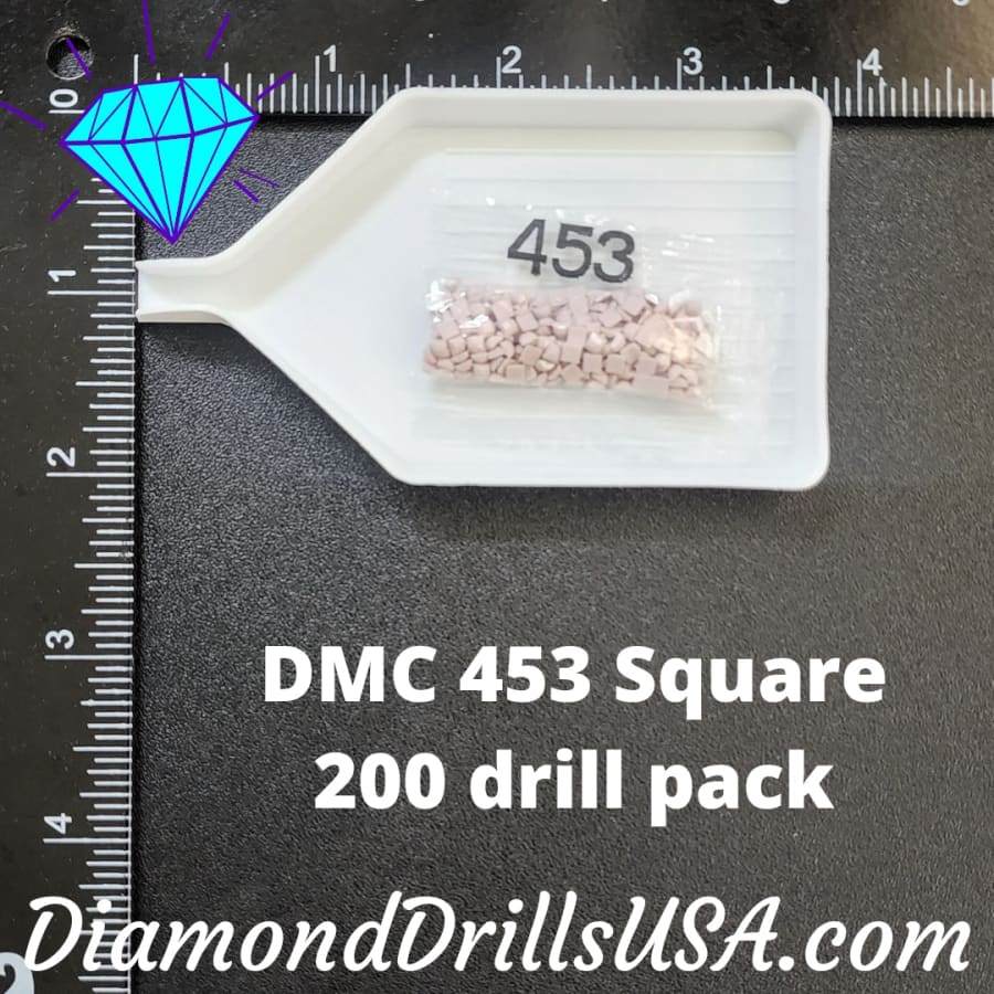 DMC 453 SQUARE Diamond Painting Drills Beads 453 Light Shell