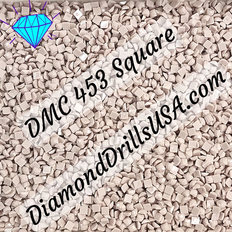 DMC 453 SQUARE Diamond Painting Drills Beads 453 Light Shell