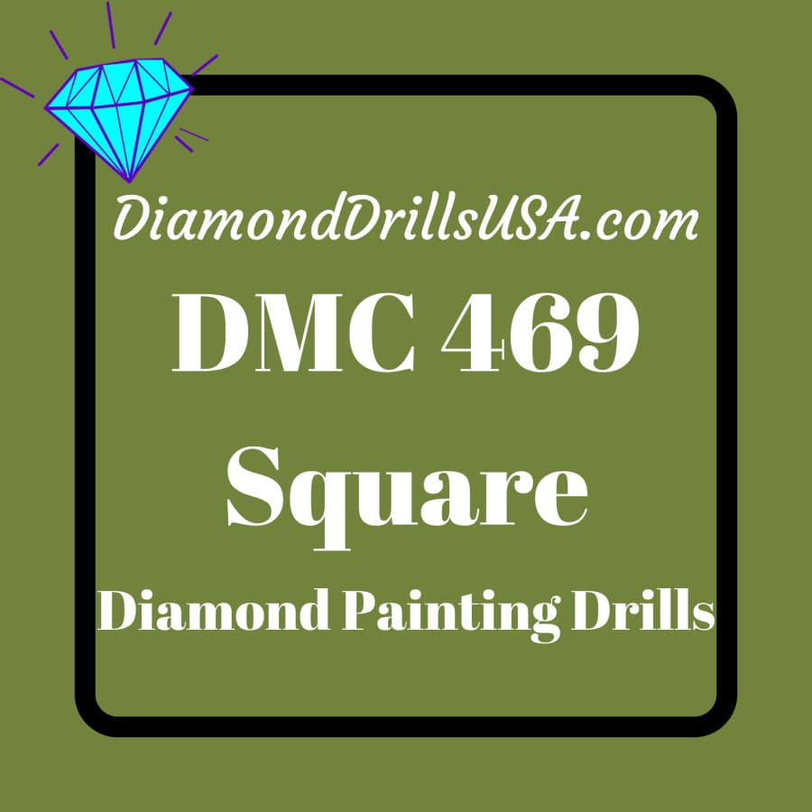 DMC 469 SQUARE 5D Diamond Painting Drills Beads 469 Avocado