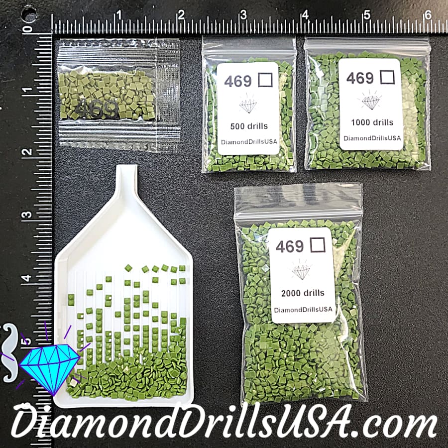 DMC 469 SQUARE 5D Diamond Painting Drills Beads 469 Avocado