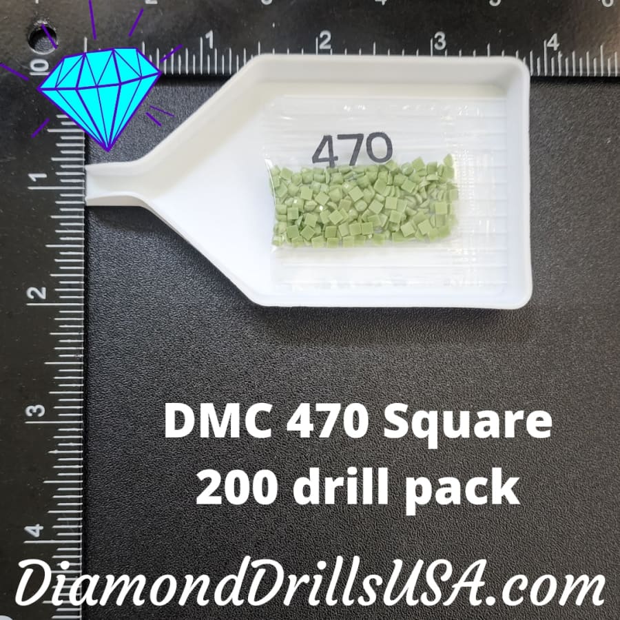 DMC 470 SQUARE 5D Diamond Painting Drills Beads DMC 470