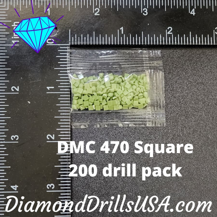 DMC 470 SQUARE 5D Diamond Painting Drills Beads DMC 470