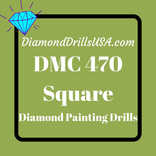 DMC 470 SQUARE 5D Diamond Painting Drills Beads DMC 470