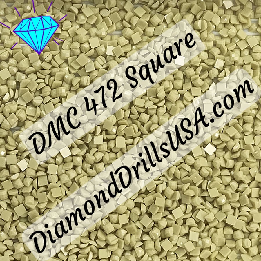 DMC 472 SQUARE 5D Diamond Painting Drills Beads DMC 472