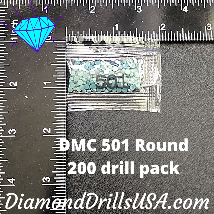 DMC 501 ROUND Diamond Painting Drills Beads 501 Dark Blue