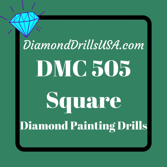 DMC 505 SQUARE 5D Diamond Painting Drills Beads DMC 505 Jade