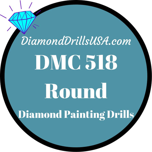 DMC 518 ROUND 5D Diamond Painting Drills Beads DMC 518 Light