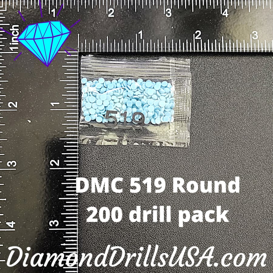 DMC 519 ROUND 5D Diamond Painting Drills Beads DMC 519 Sky