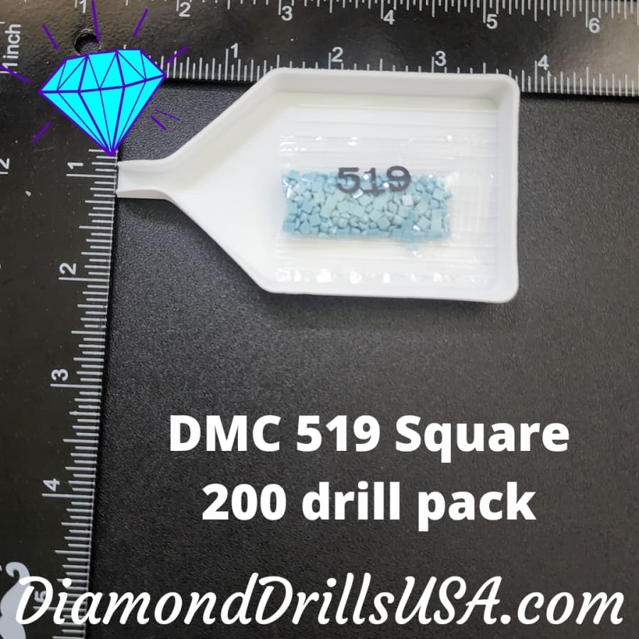 DMC 519 SQUARE 5D Diamond Painting Drills Beads DMC 519 Sky
