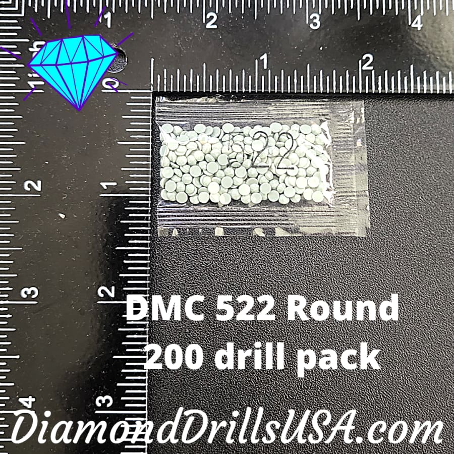 DMC 522 ROUND 5D Diamond Painting Drills Beads DMC 522 Fern