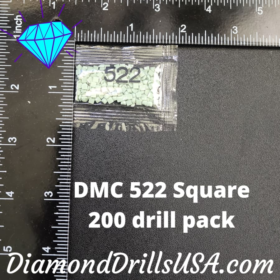 DMC 522 SQUARE 5D Diamond Painting Drills Beads DMC 522 Fern