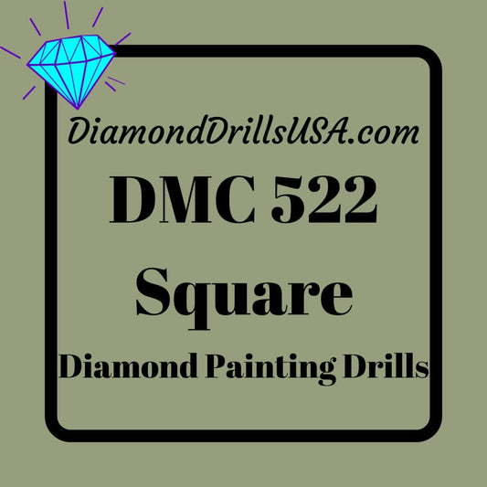 DMC 522 SQUARE 5D Diamond Painting Drills Beads DMC 522 Fern