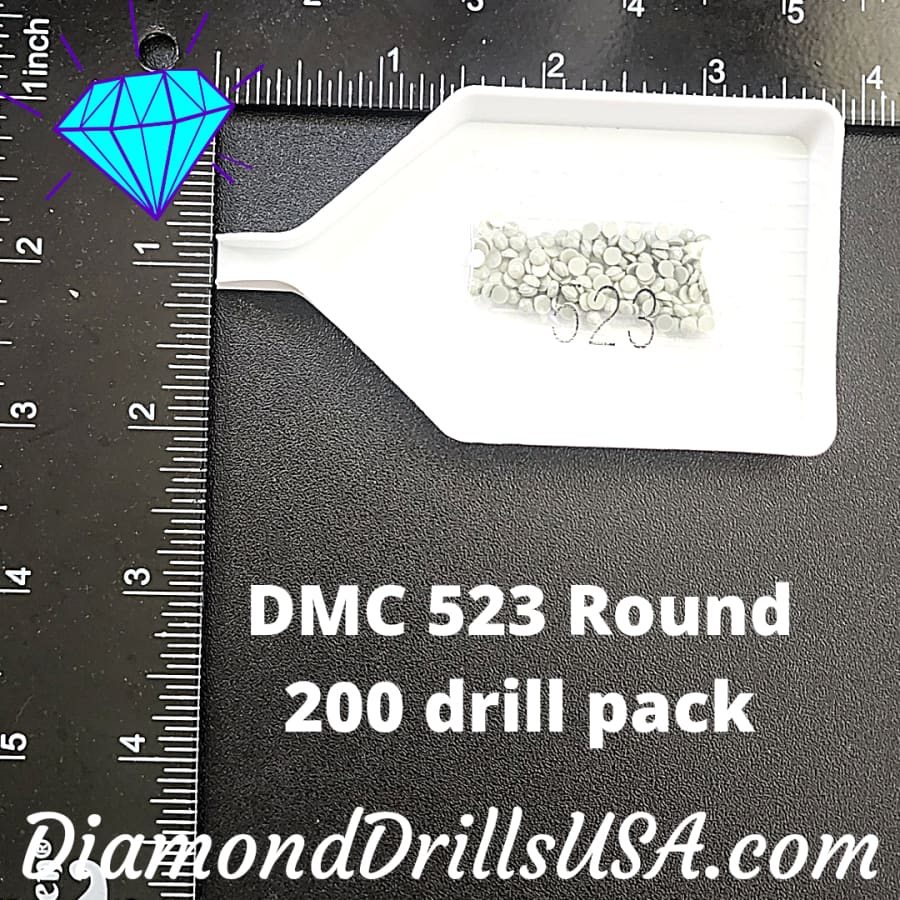 DMC 523 ROUND 5D Diamond Painting Drills Beads DMC 523 Light