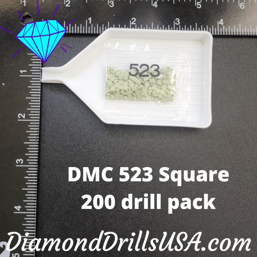 DMC 523 SQUARE 5D Diamond Painting Drills Beads DMC 523