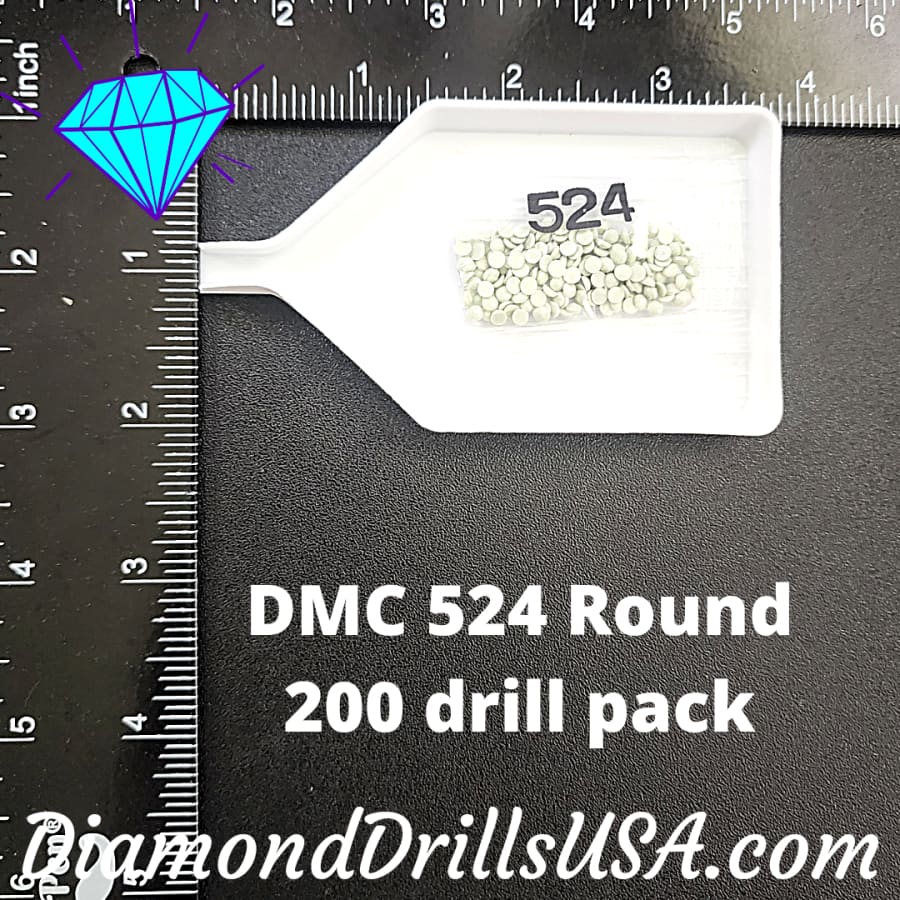 DMC 524 ROUND 5D Diamond Painting Drills Beads DMC 524 Very