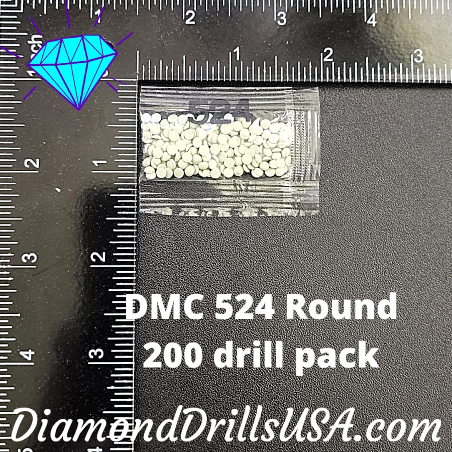 DMC 524 ROUND 5D Diamond Painting Drills Beads DMC 524 Very