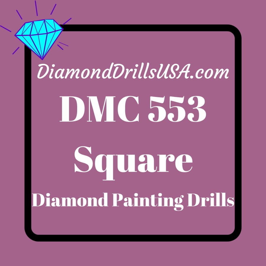 DiamondDrillsUSA - DMC 553 SQUARE 5D Diamond Painting Drills Beads DMC 553  Violet Purple