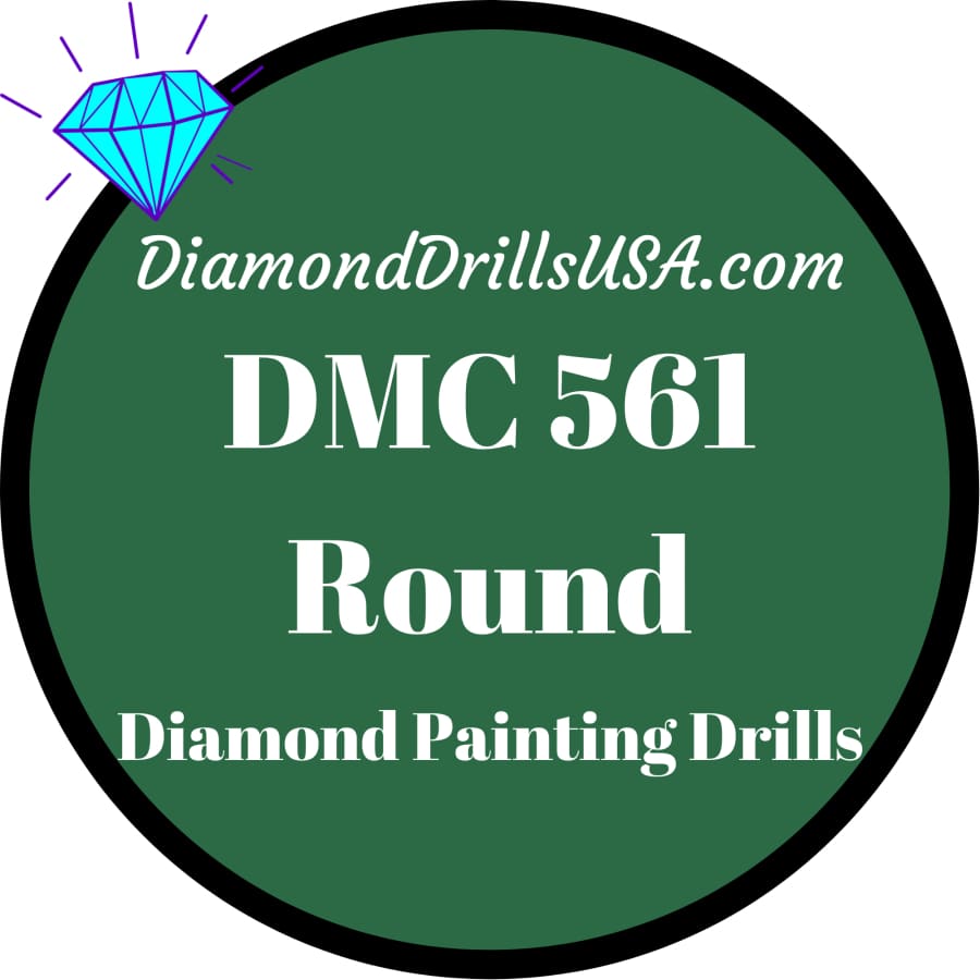 DMC 561 ROUND 5D Diamond Painting Drills Beads DMC 561 Very