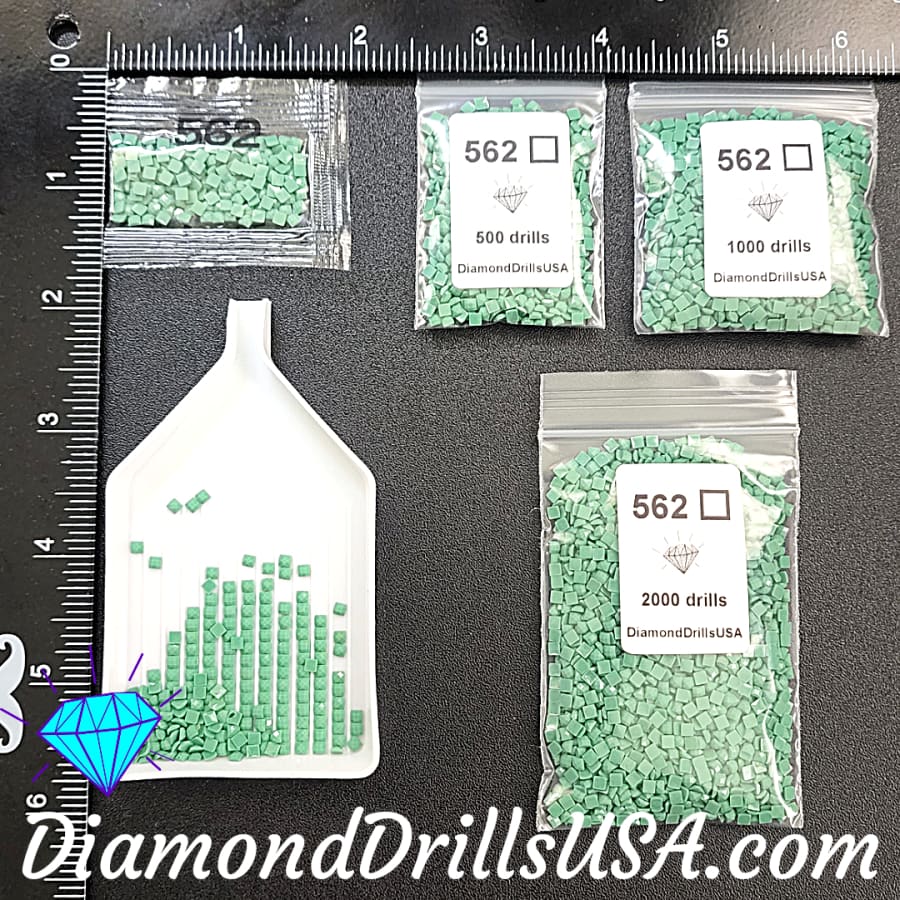 DMC 562 SQUARE 5D Diamond Painting Drills Beads DMC 562