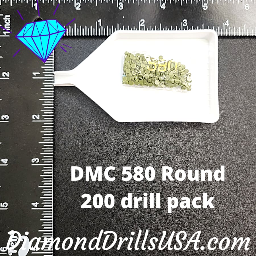 DMC 580 ROUND 5D Diamond Painting Drills Beads DMC 580 Dark