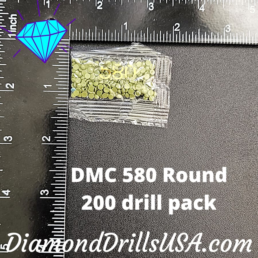 DMC 580 ROUND 5D Diamond Painting Drills Beads DMC 580 Dark