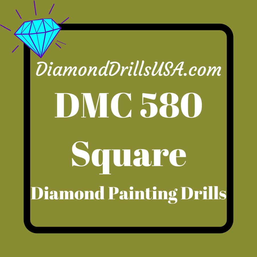 DMC 580 SQUARE 5D Diamond Painting Drills Beads DMC 580 Dark