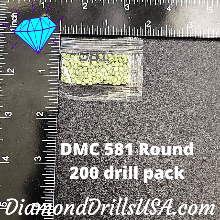 DMC 581 ROUND 5D Diamond Painting Drills Beads DMC 581 Moss