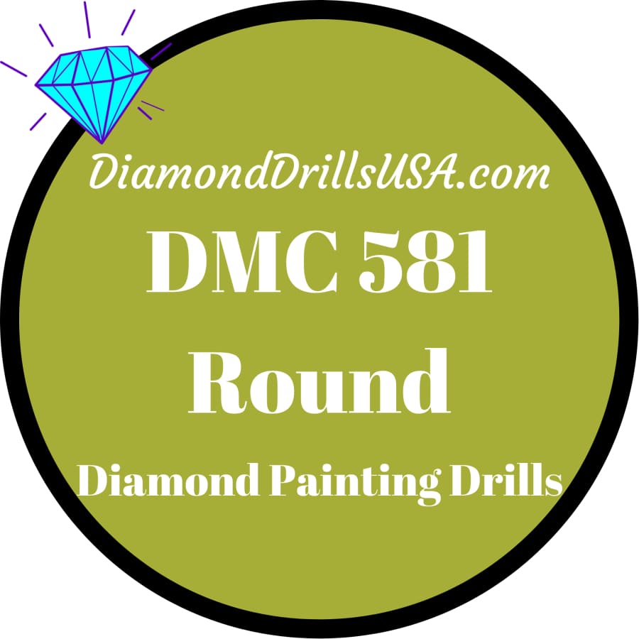 DMC 581 ROUND 5D Diamond Painting Drills Beads DMC 581 Moss