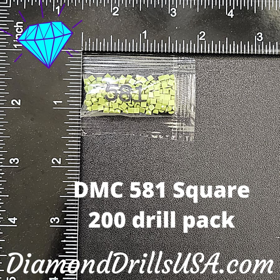 DMC 581 SQUARE 5D Diamond Painting Drills Beads DMC 581 Moss