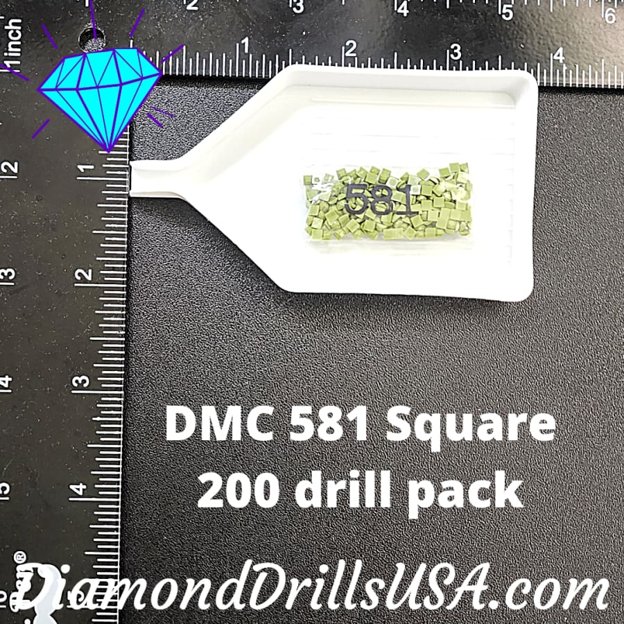 DMC 581 SQUARE 5D Diamond Painting Drills Beads DMC 581 Moss
