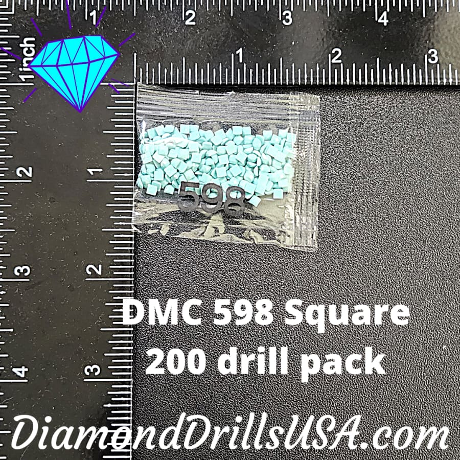DMC 598 SQUARE 5D Diamond Painting Drills Beads DMC 598