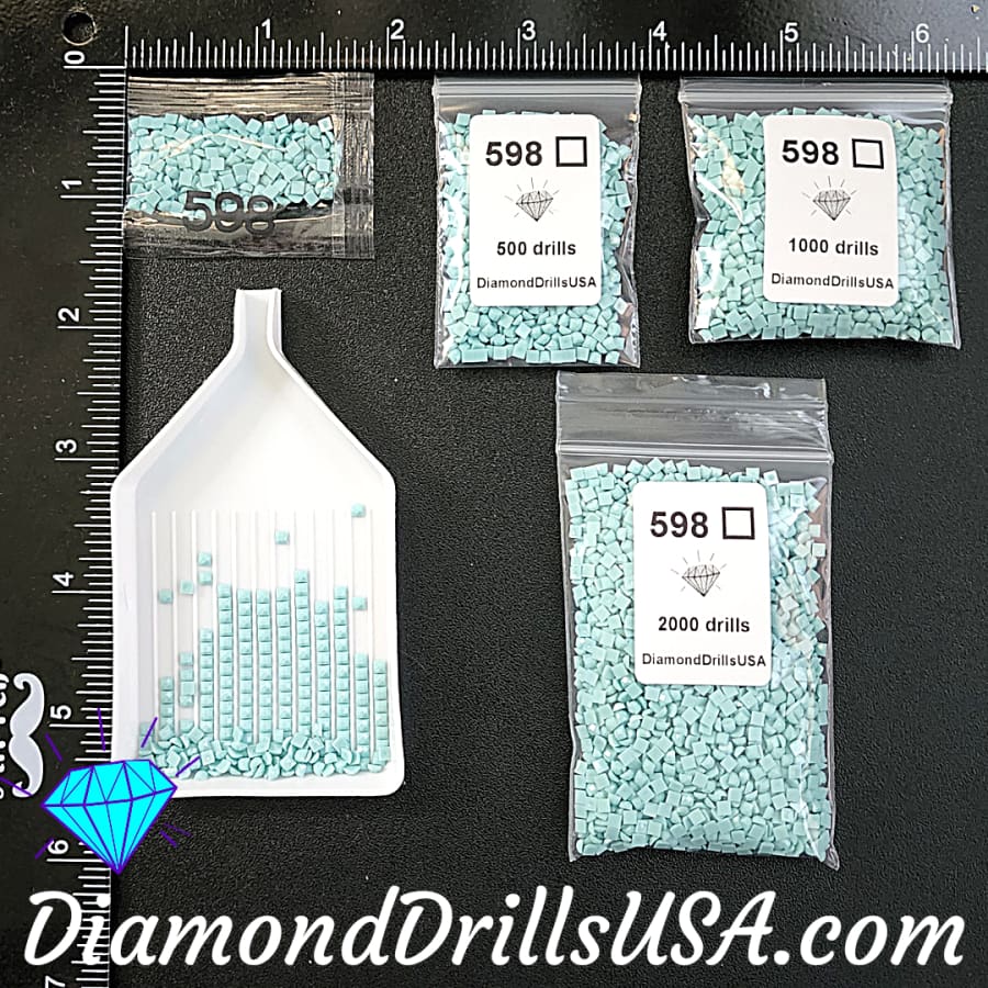 DMC 598 SQUARE 5D Diamond Painting Drills Beads DMC 598