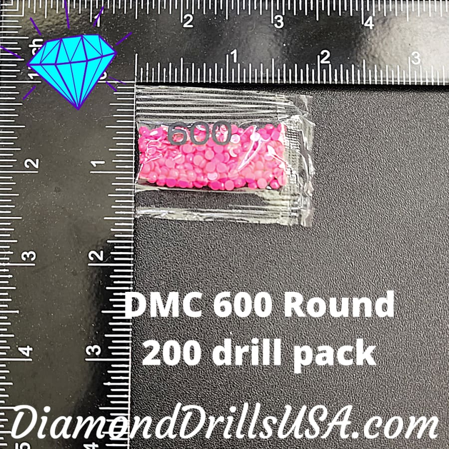 DMC 600 ROUND 5D Diamond Painting Drills DMC 600 Very Dark