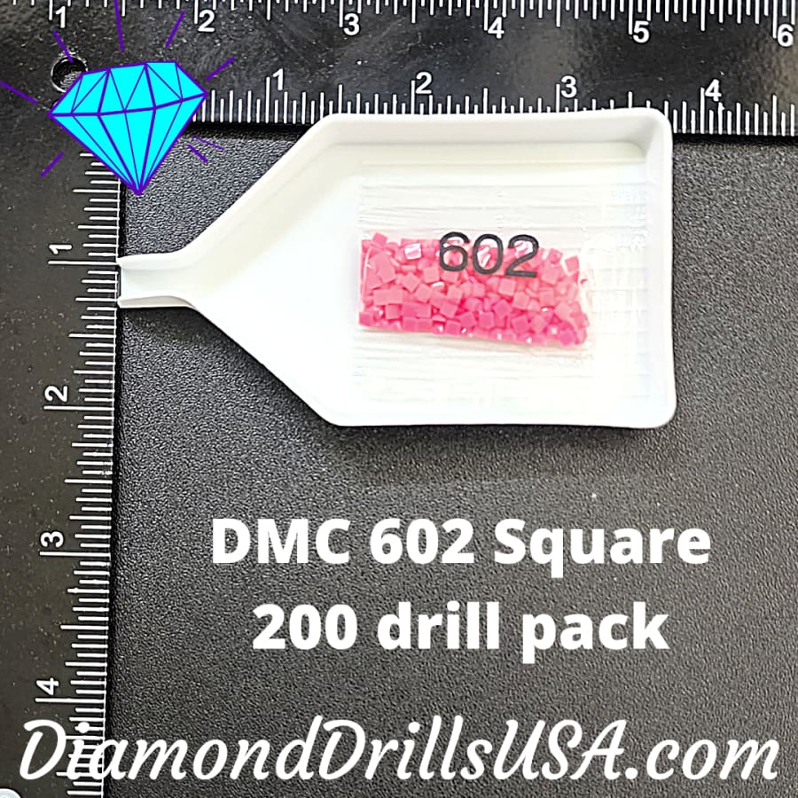 DMC 602 SQUARE 5D Diamond Painting Drills DMC 602 Medium