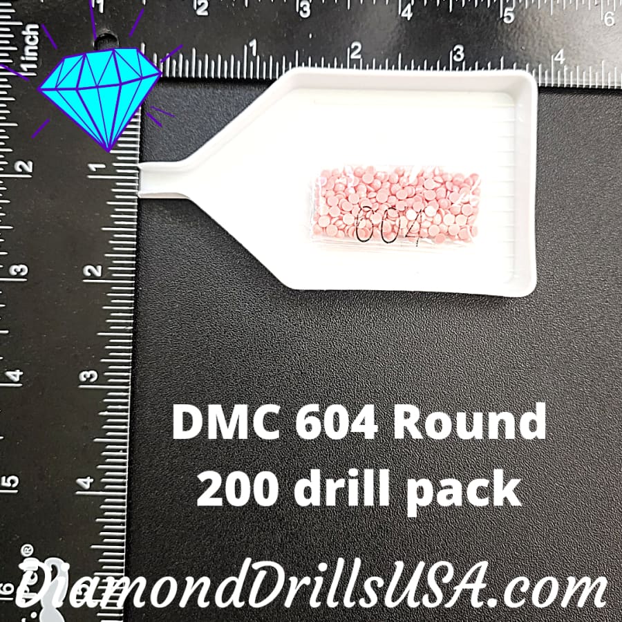 DMC 604 ROUND 5D Diamond Painting Drills Beads DMC 604 Light