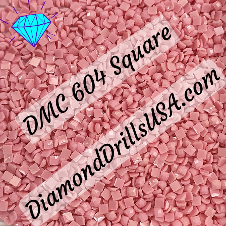 DMC 604 SQUARE 5D Diamond Painting Drills Beads DMC 604