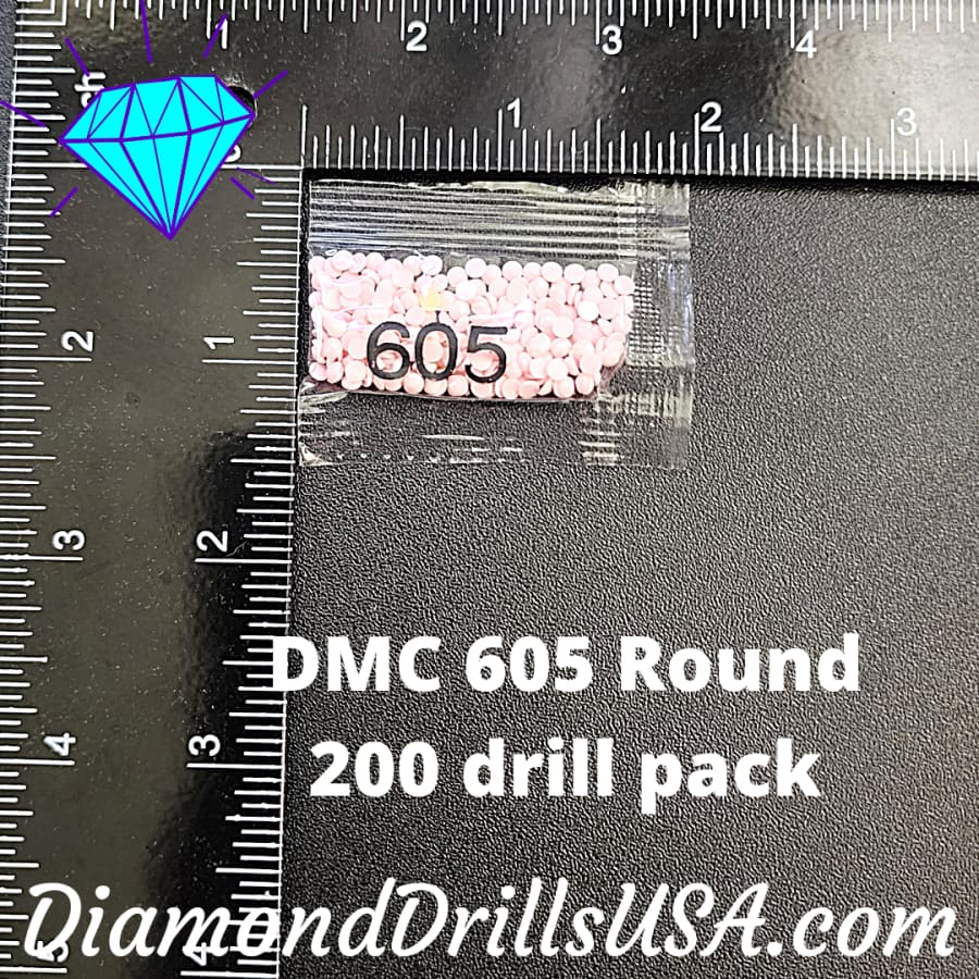 DMC 605 ROUND 5D Diamond Painting Drills Beads DMC 605 Very