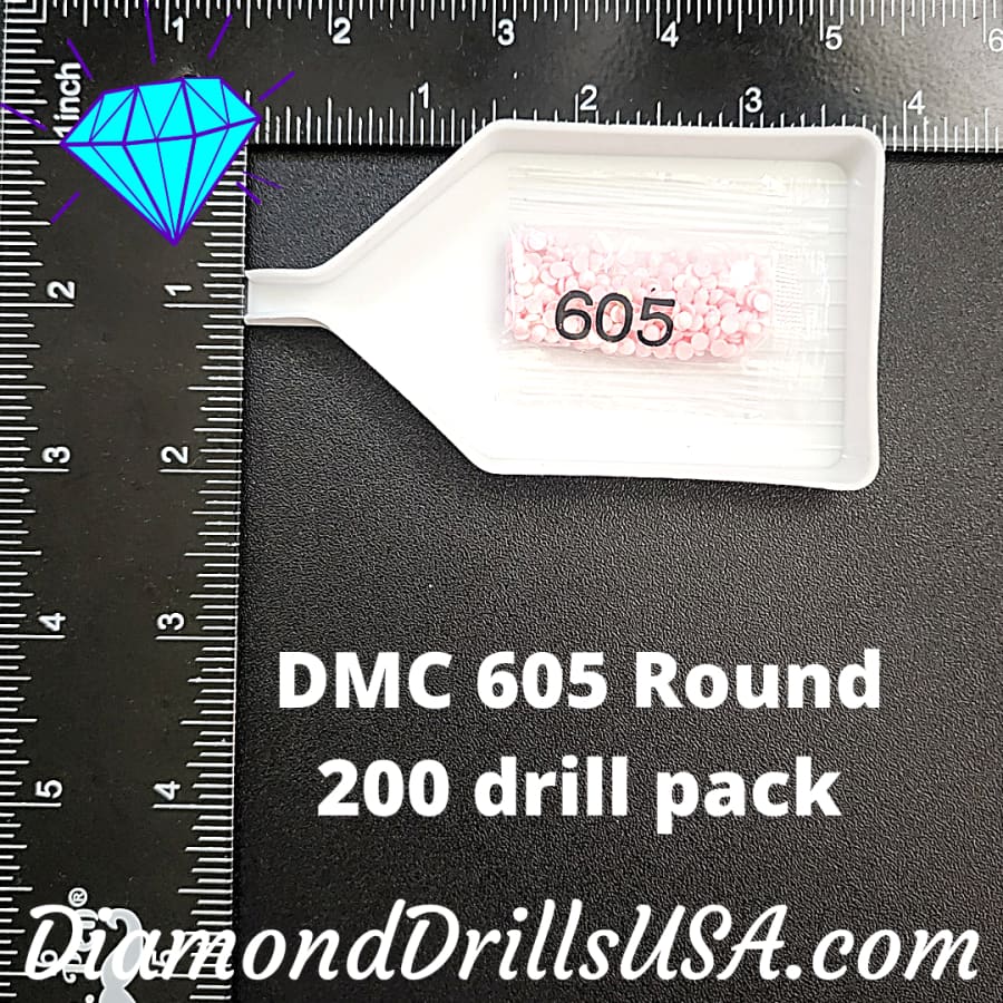 DMC 605 ROUND 5D Diamond Painting Drills Beads DMC 605 Very