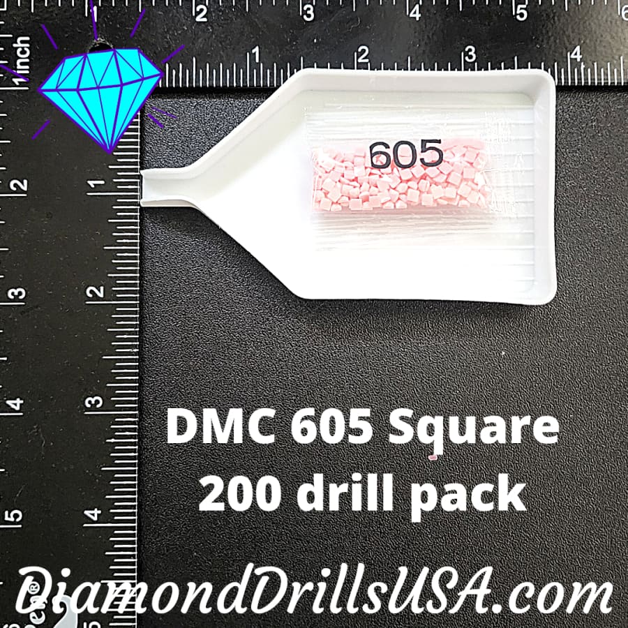 DMC 605 SQUARE 5D Diamond Painting Drills Beads DMC 605 Very