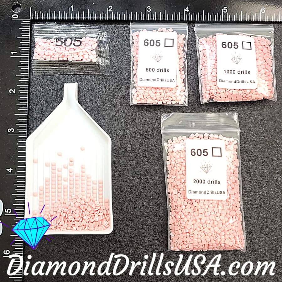 DMC 605 SQUARE 5D Diamond Painting Drills Beads DMC 605 Very