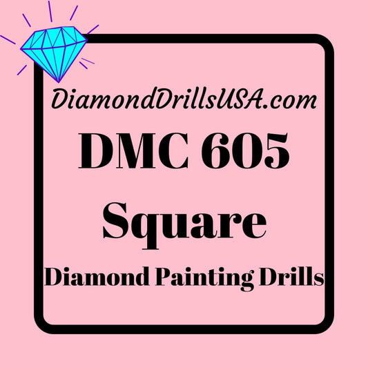 DMC 605 SQUARE 5D Diamond Painting Drills Beads DMC 605 Very