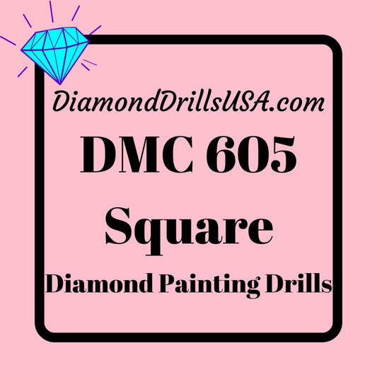 DMC 605 SQUARE 5D Diamond Painting Drills Beads DMC 605 Very