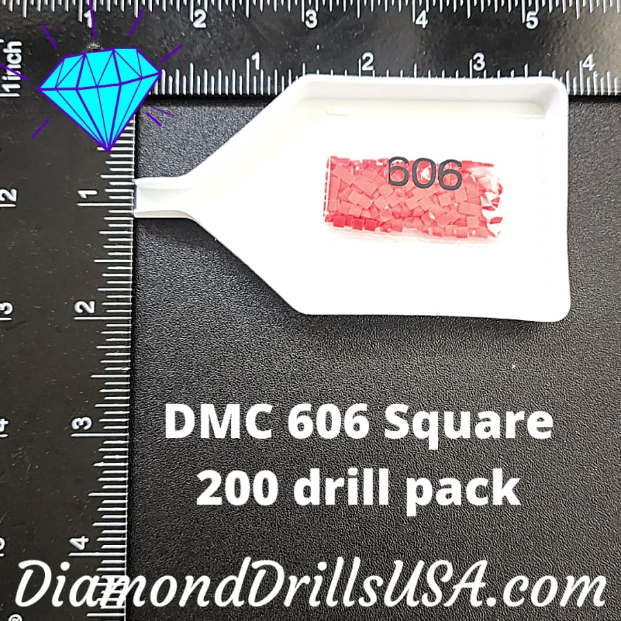 DMC 606 SQUARE 5D Diamond Painting Drills Beads DMC 606