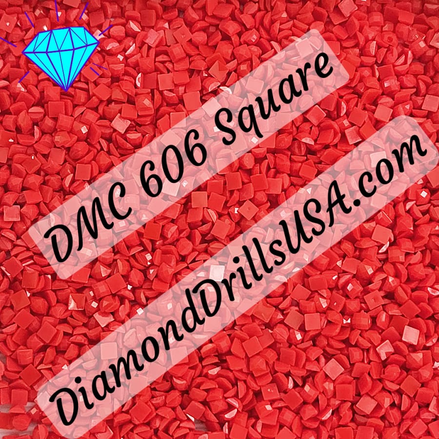 DMC 606 SQUARE 5D Diamond Painting Drills Beads DMC 606