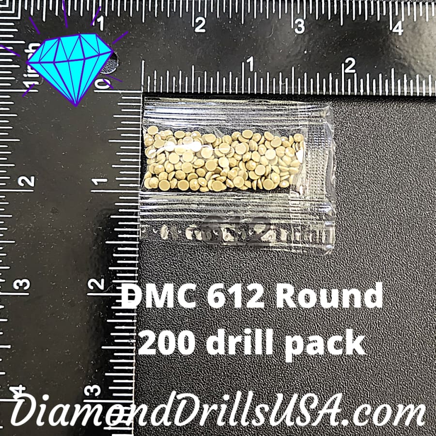 DMC 612 ROUND 5D Diamond Painting Drills Beads DMC 612 Light