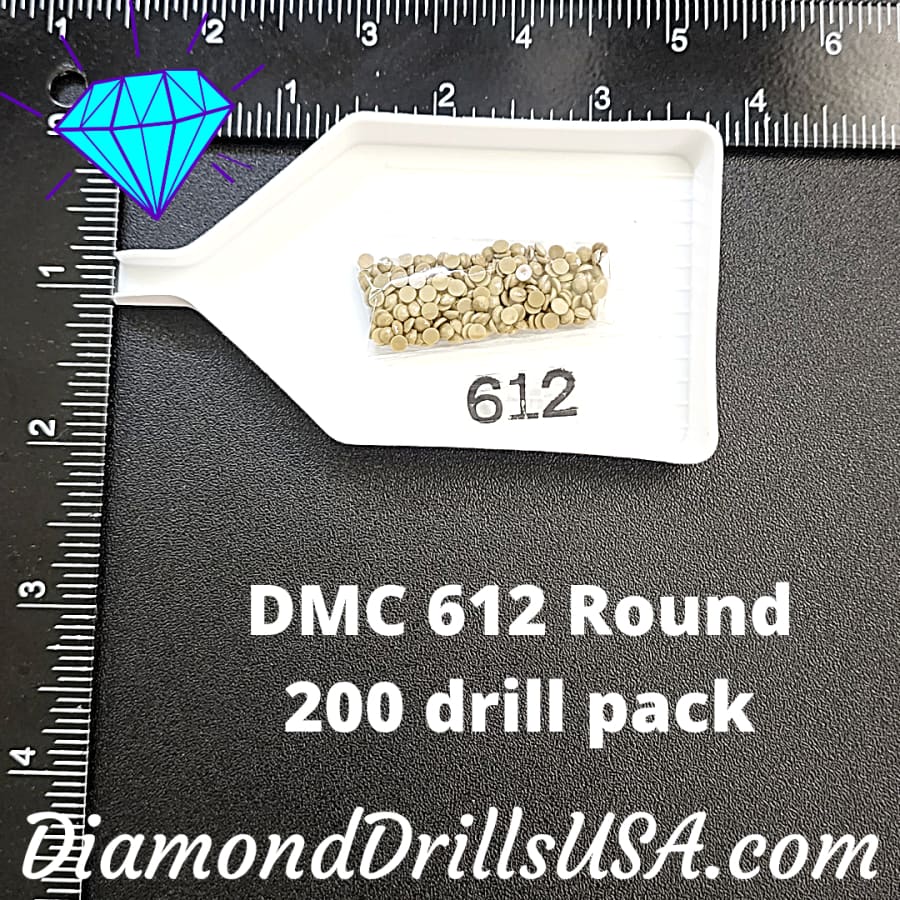 DMC 612 ROUND 5D Diamond Painting Drills Beads DMC 612 Light