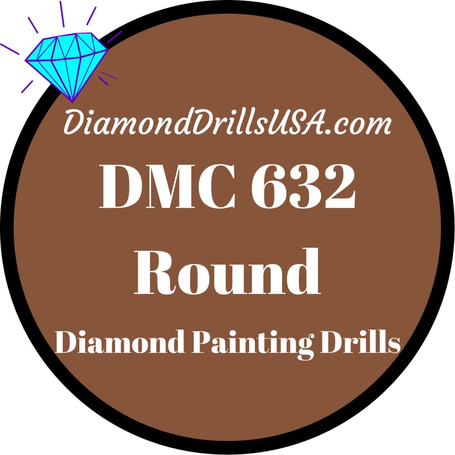 DMC 632 ROUND 5D Diamond Painting Drills Beads DMC 632 Ultra